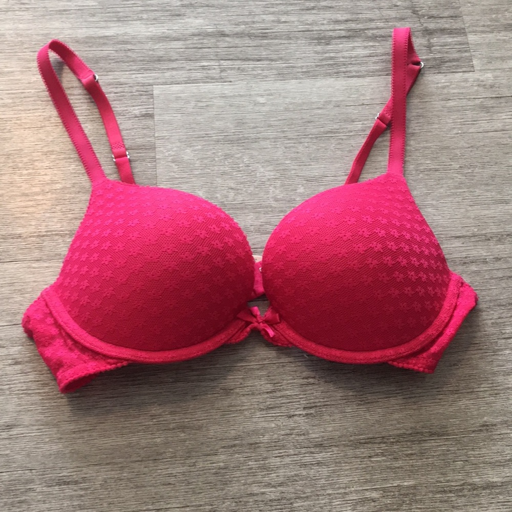 Bright Pink 34C Push Up Bra.